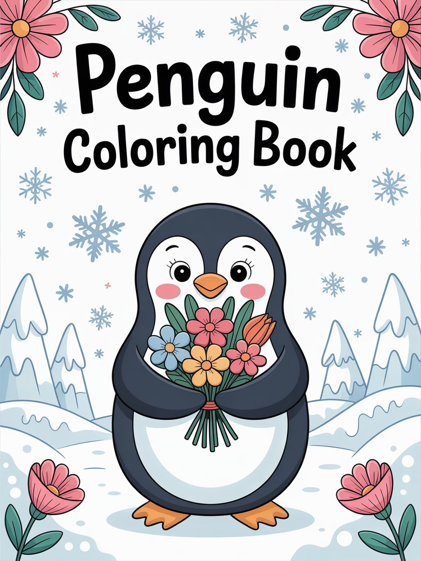 Penguin Coloring Book: Sweet Winter Blooms product image (1)