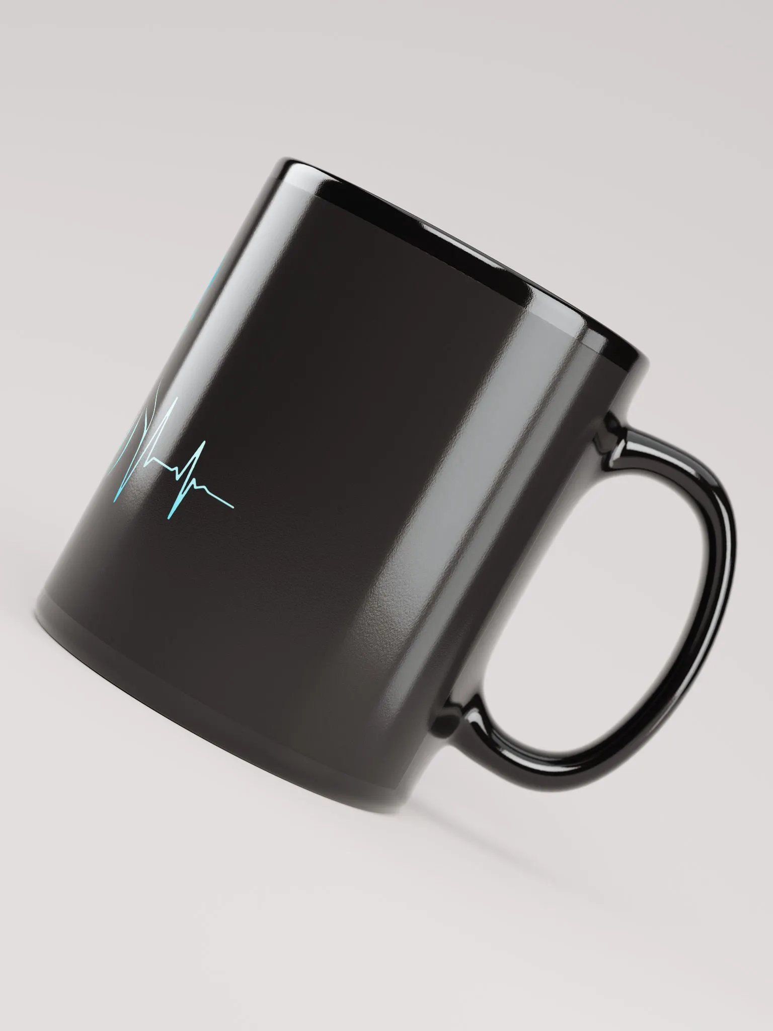 Horse Heartbeat Black Mug product image (3)