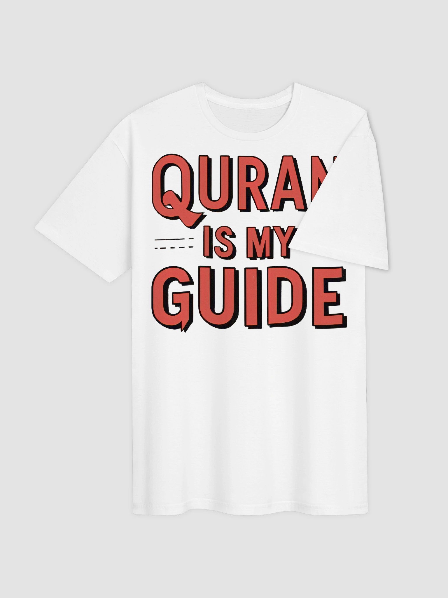 Quran Is My Guide T-Shirt | Bold Islamic Statement Tee | Vintage Muslim Streetwear product image (4)