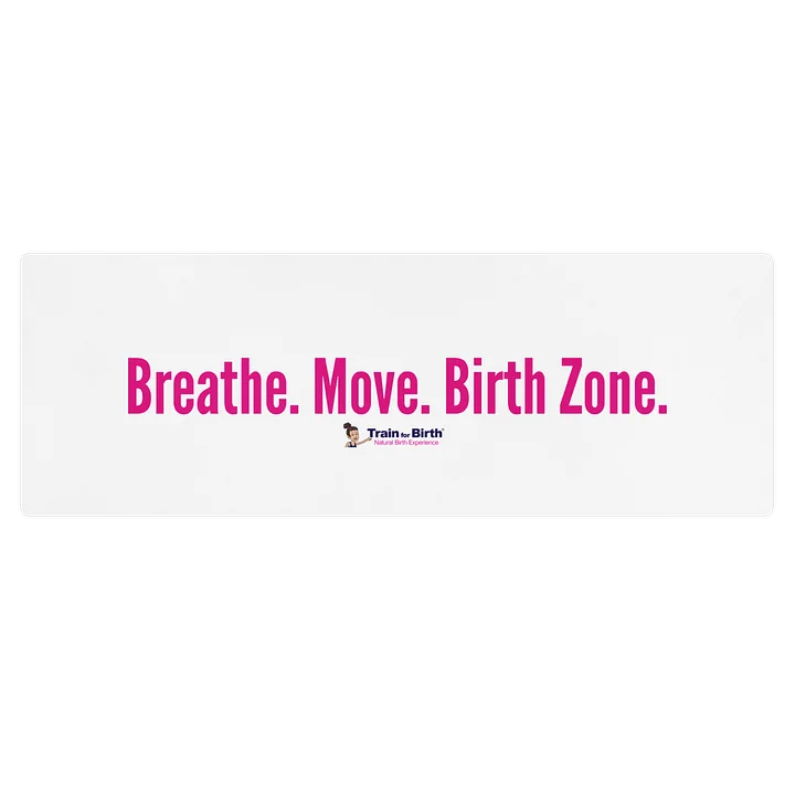 Train for Birth® Breath Move Birth Zone White/Pink Yoga Mat product image (1)