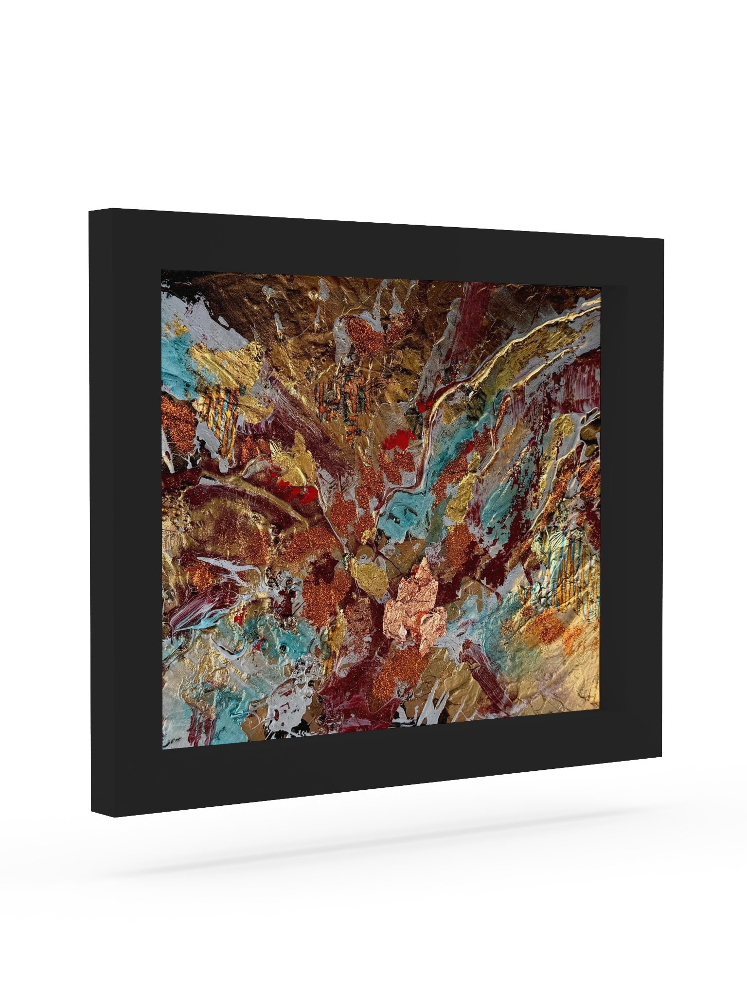 Abstract Metallic Swirl Framed Matte Poster product image (40)