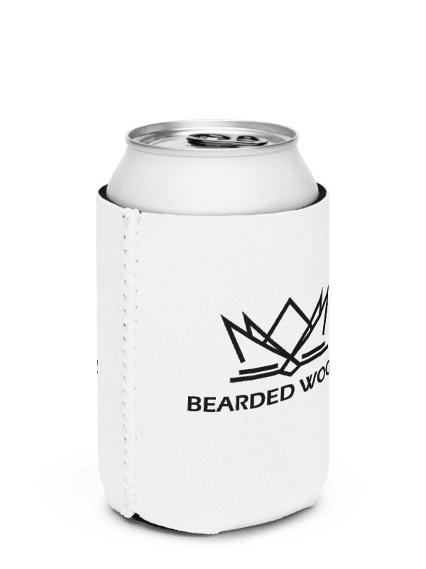 Coozie Can Cooler (Design: Bearded Woodz) White product image (2)