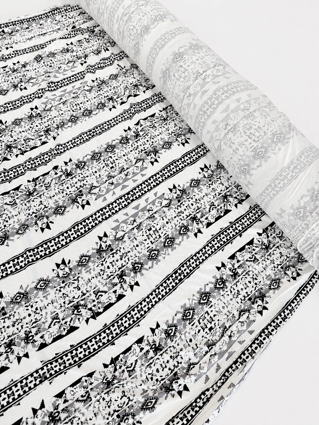 Geometric Black, Grey, White Jersey Fabric product image (3)