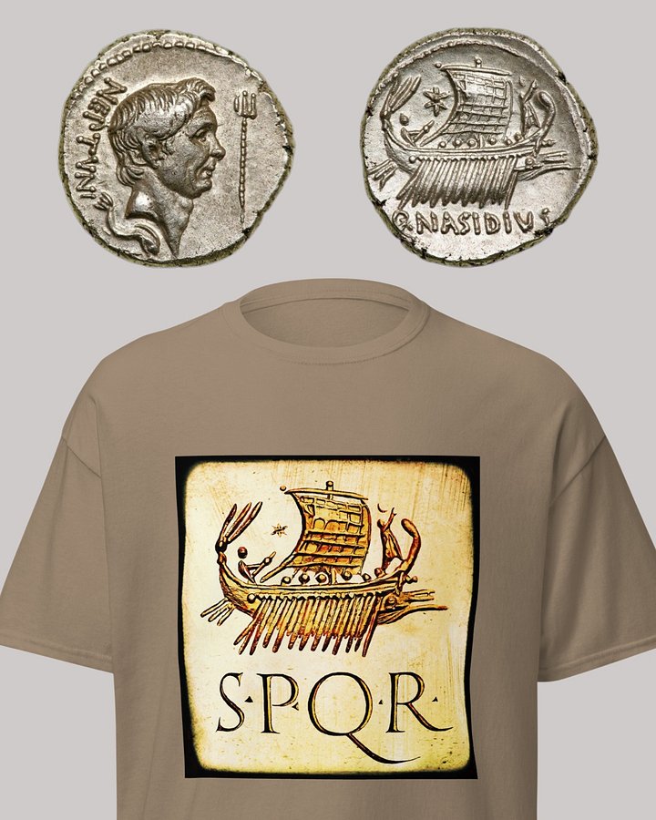 SPQR Roman Galley Vintage Roman Art, T-Shirt product image (2)