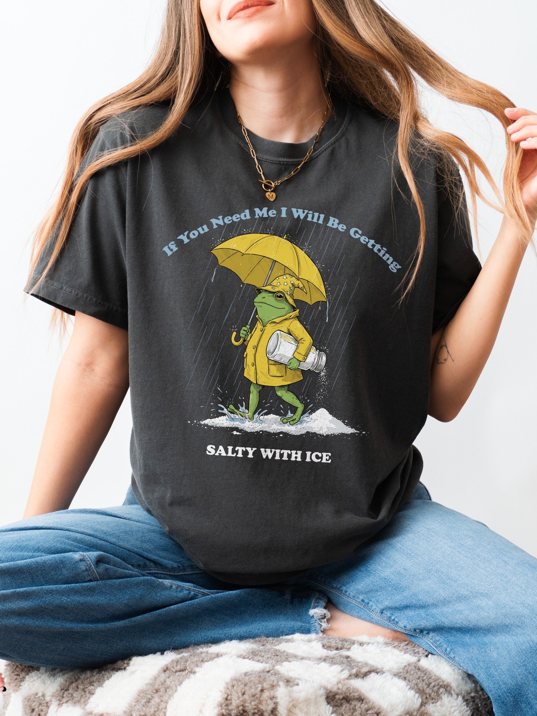 Salty Girl Parody Frog T-Shirt, Long Sleeve, Melt ICE, Anti ICE, Funny, Progressive Shirt product image (1)