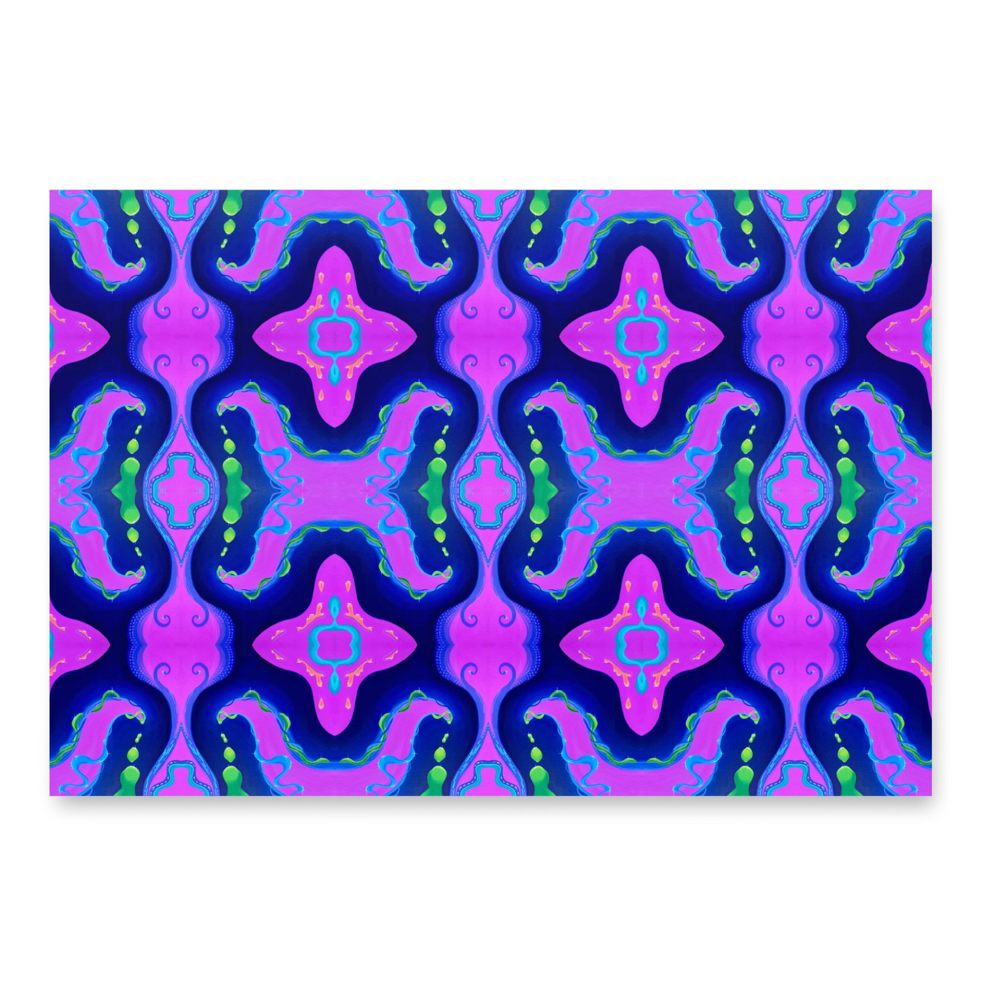 Neon Space Party Kaleidoscopic Wrapping Paper product image (1)