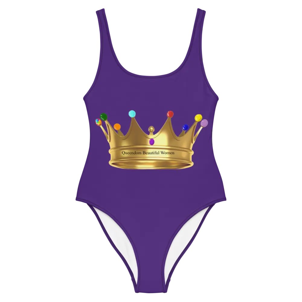 Queendom Beautiful Women Gemstone Crown Swimsuit/ Royal Purple (TM) product image (7)