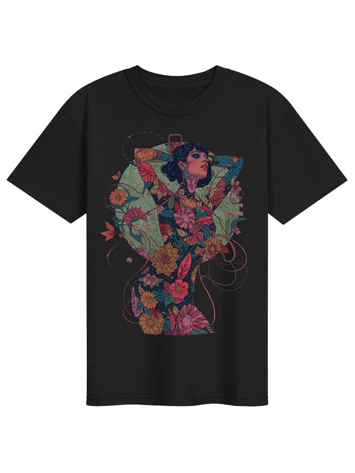 Floral Female Silhouette Heavyweight Tee product image (1)