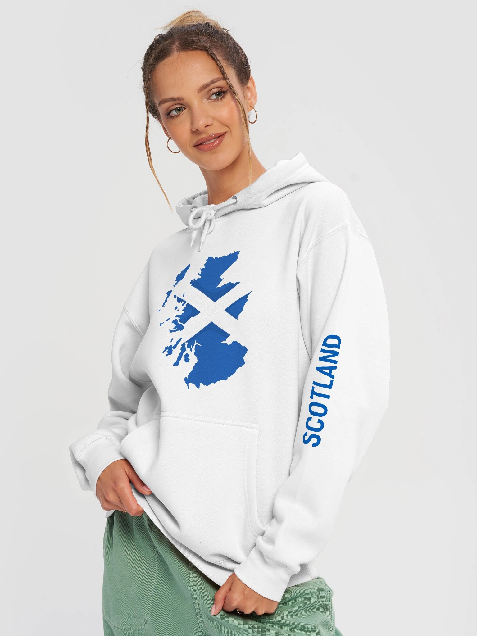 Scotland 2026 World Cup Flag Hoodie - "Blue Sharks" Edition - Premium 3-End Fleece - Unisex hoodie product image (19)