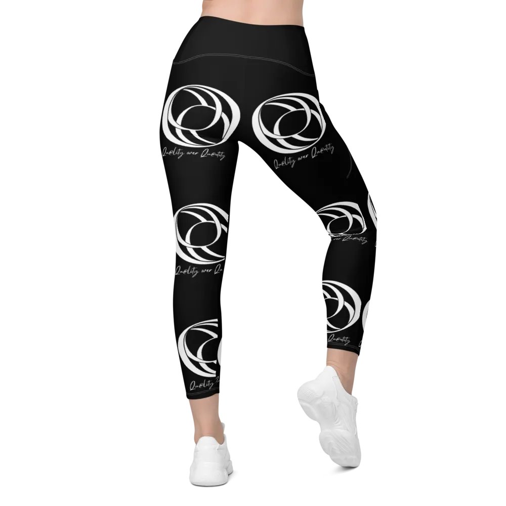 All Over Women's Leggings (Black) product image (3)