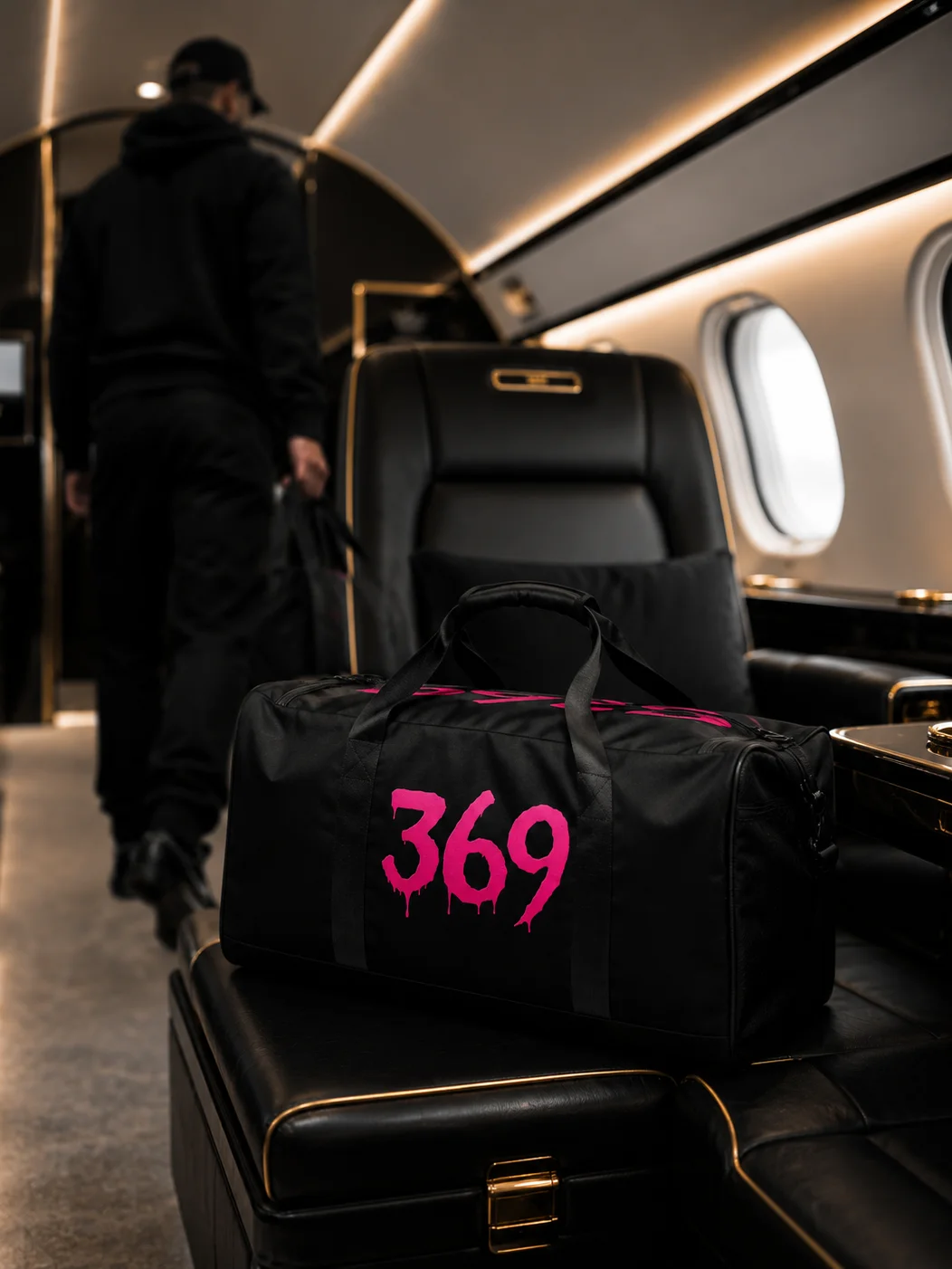 Hot Pink and Black 369 Duffel product image (1)