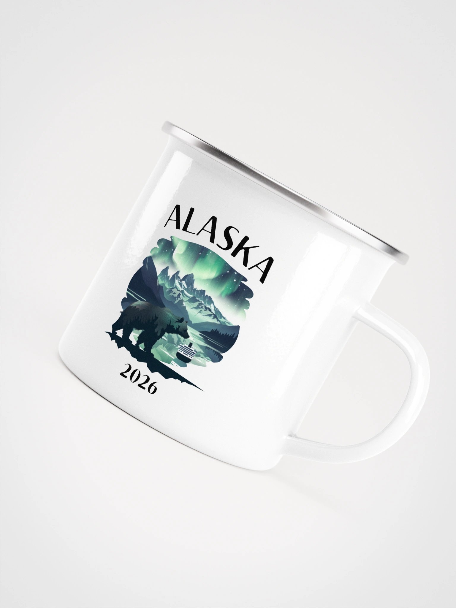 Alaska Wildlife 2024 Enamel Camping Mug product image (6)