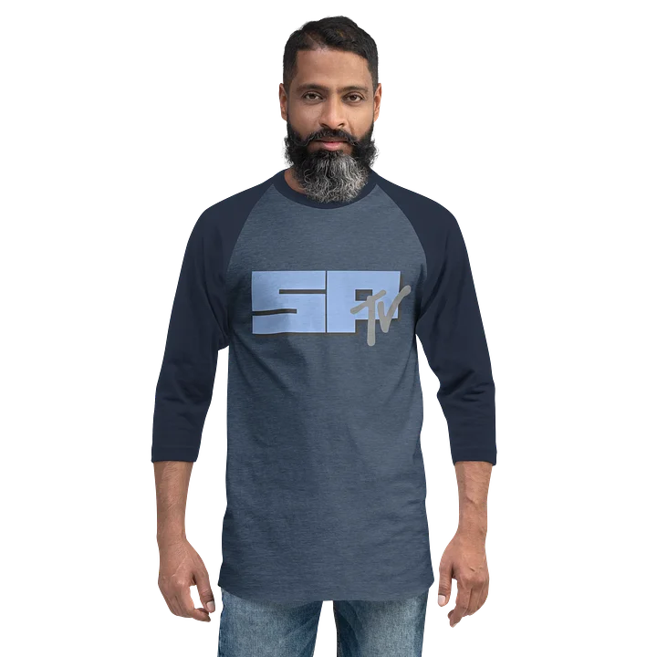 SPTV Logo Raglan Tee - gray and blue product image (5)
