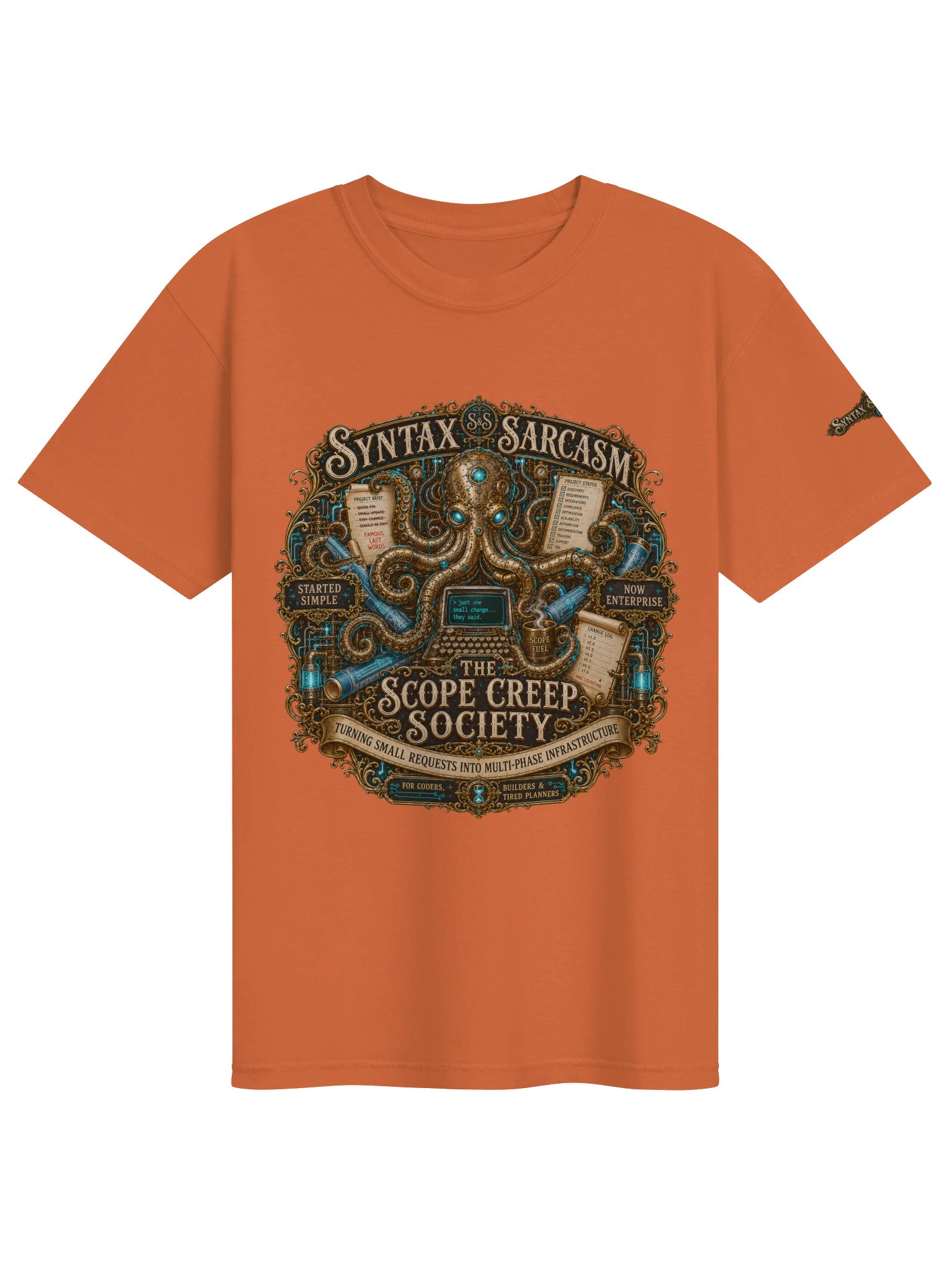 Syntax & Sarcasm Scope Creep Society Heavyweight Coding T-Shirt product image (73)