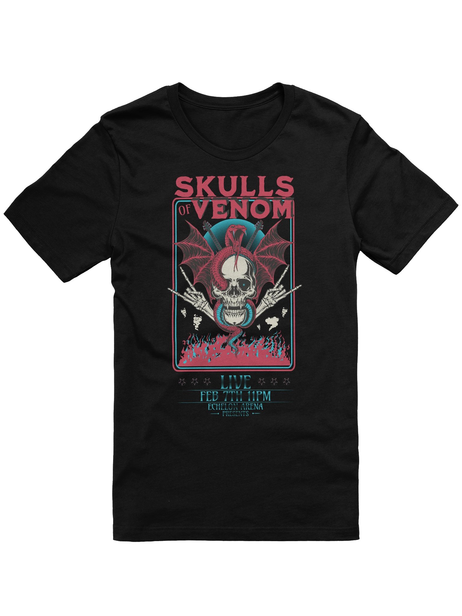 Stylish Skull-Themed T-Shirt for Venom Metal Band Fans product image (1)