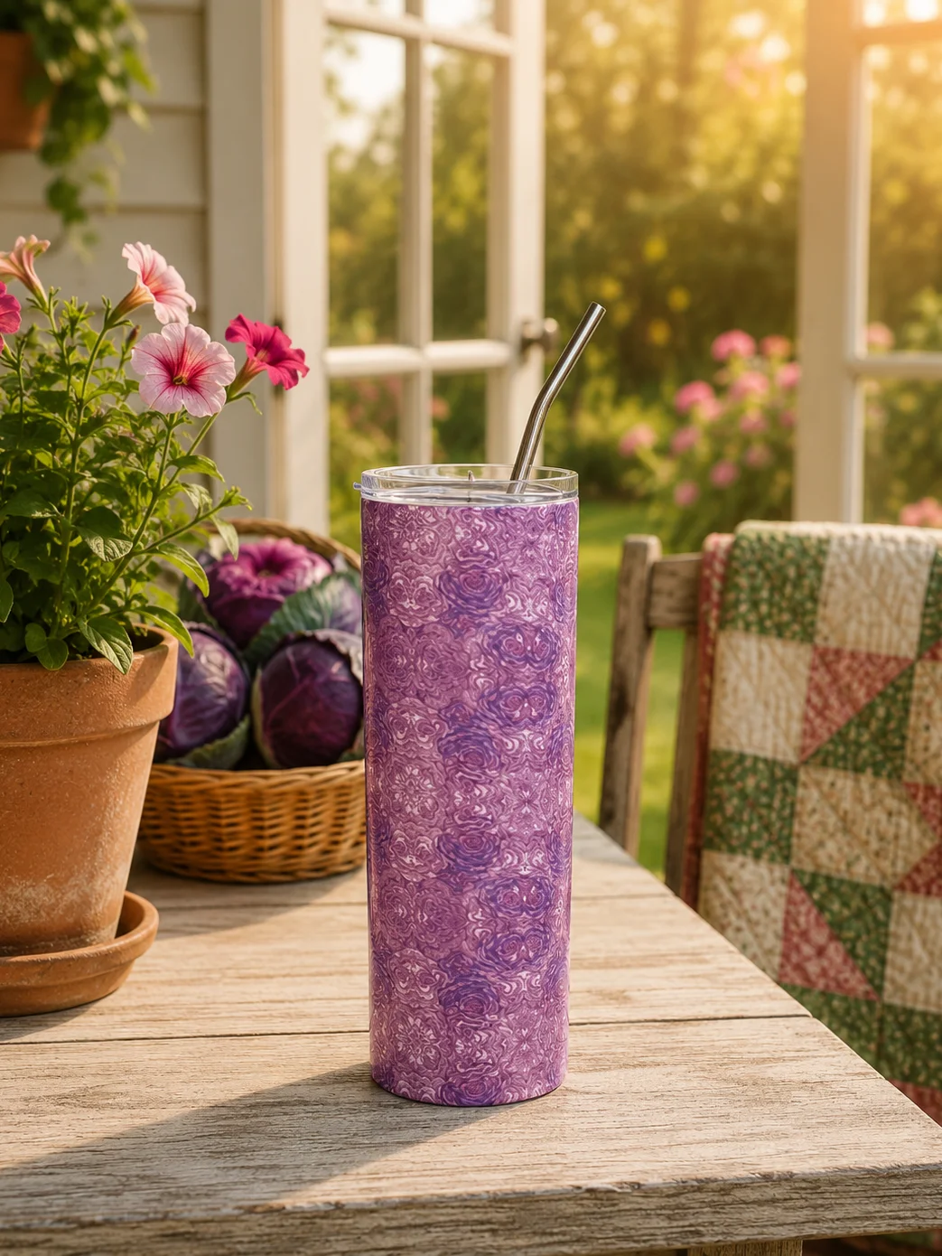 Cabbage Whorl – Stainless Steel Tumbler, 20 oz product image (1)