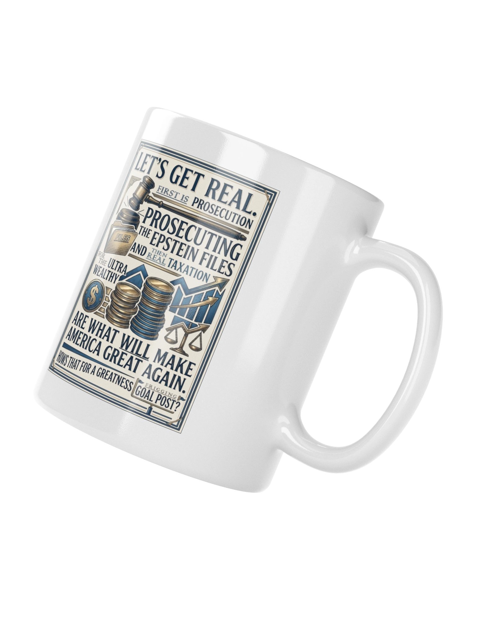 High quality ceramic mug says: "Let's Get Real. " product image (11)