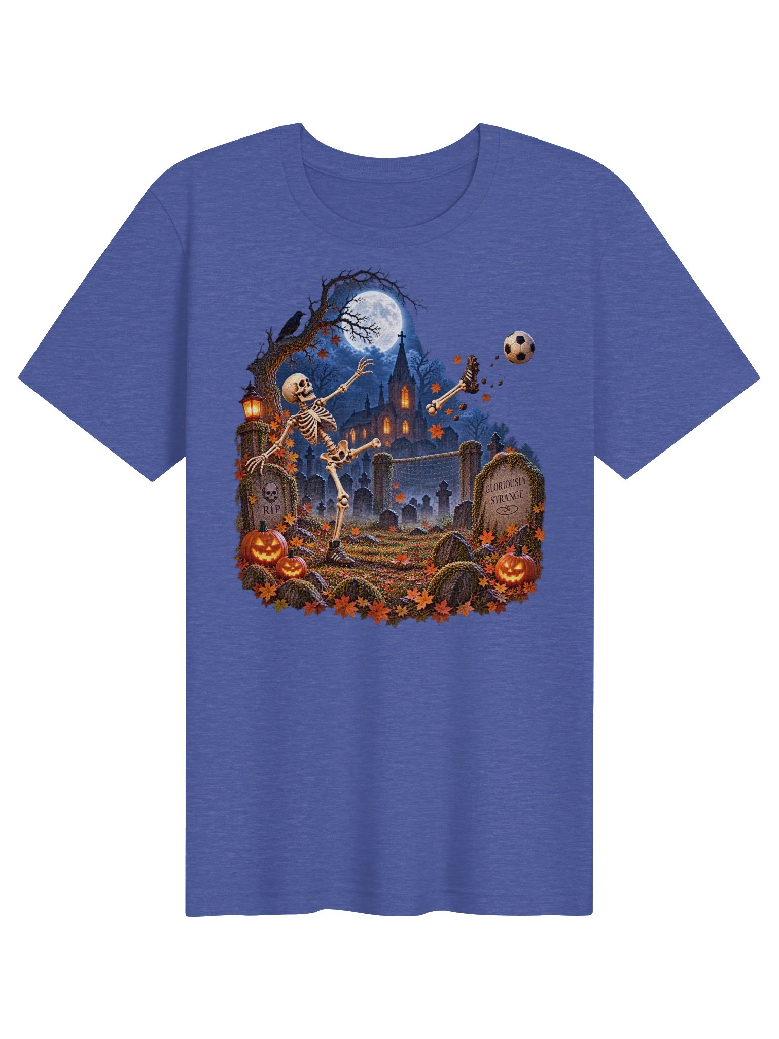 Gloriously Strange Halloween Graveyard Soccer Tee product image (1)