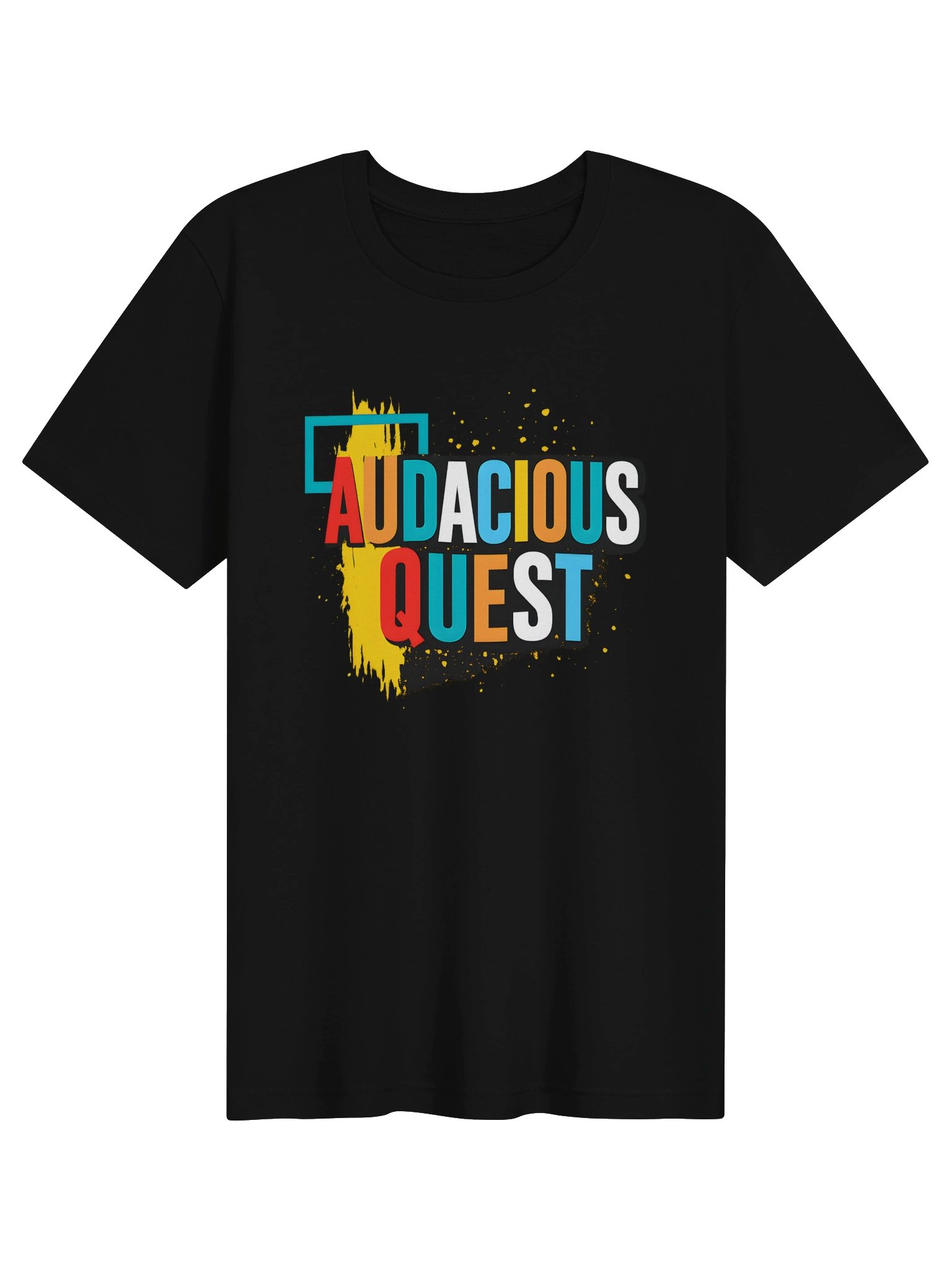"Audacious Quest" Retro Paint Splatter Graphic T-Shirt product image (1)