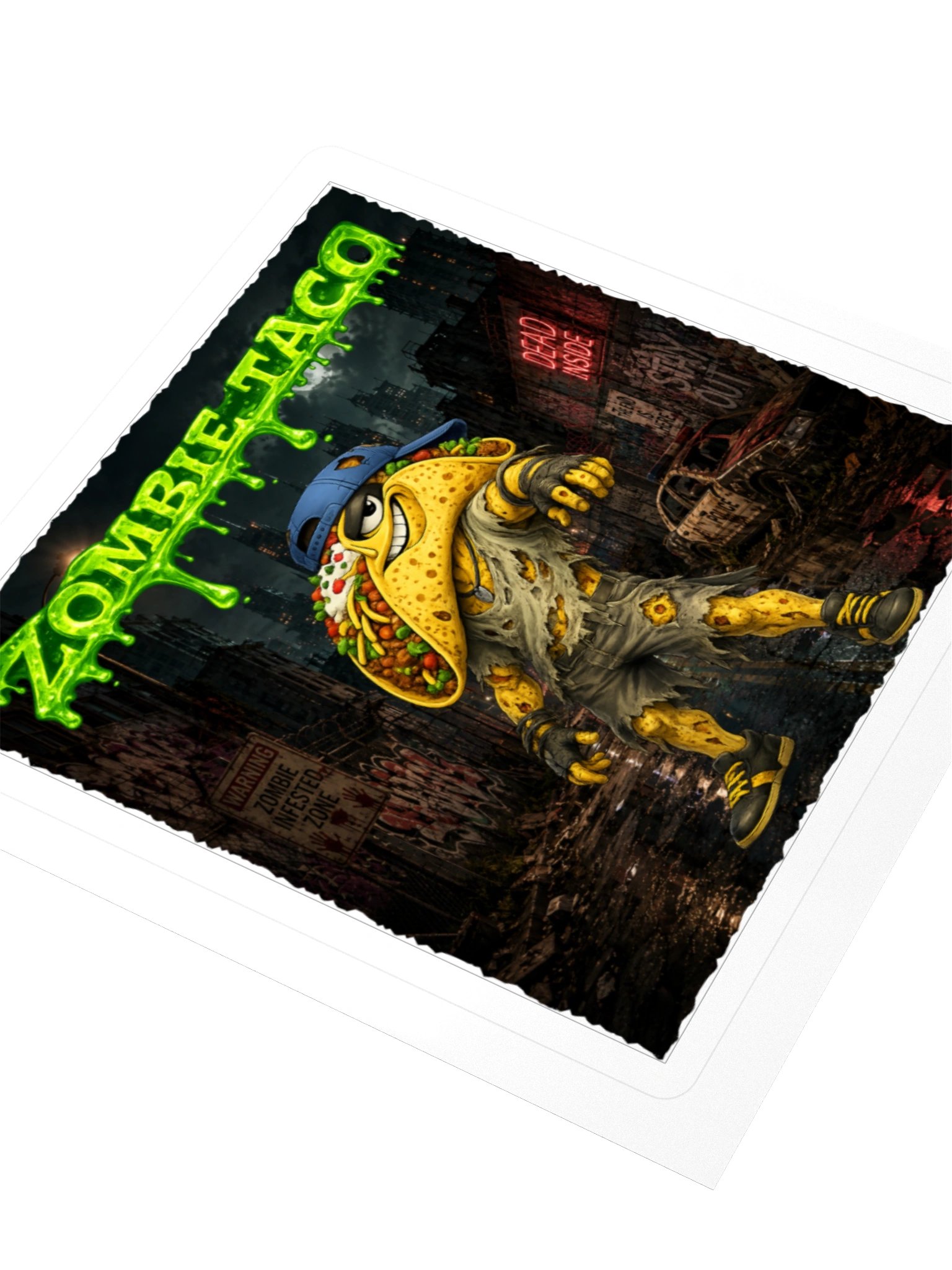 Zombie Taco Kiss Cut Sticker - The Taco family product image (7)