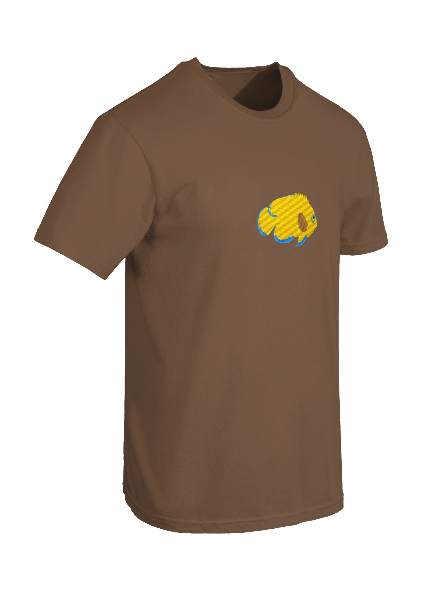 Lemonpeel Angelfish Embroidered Shirt | Yellow Dwarf Angelfish Reef Fish Tee | Saltwater Aquarium Apparel product image (10)