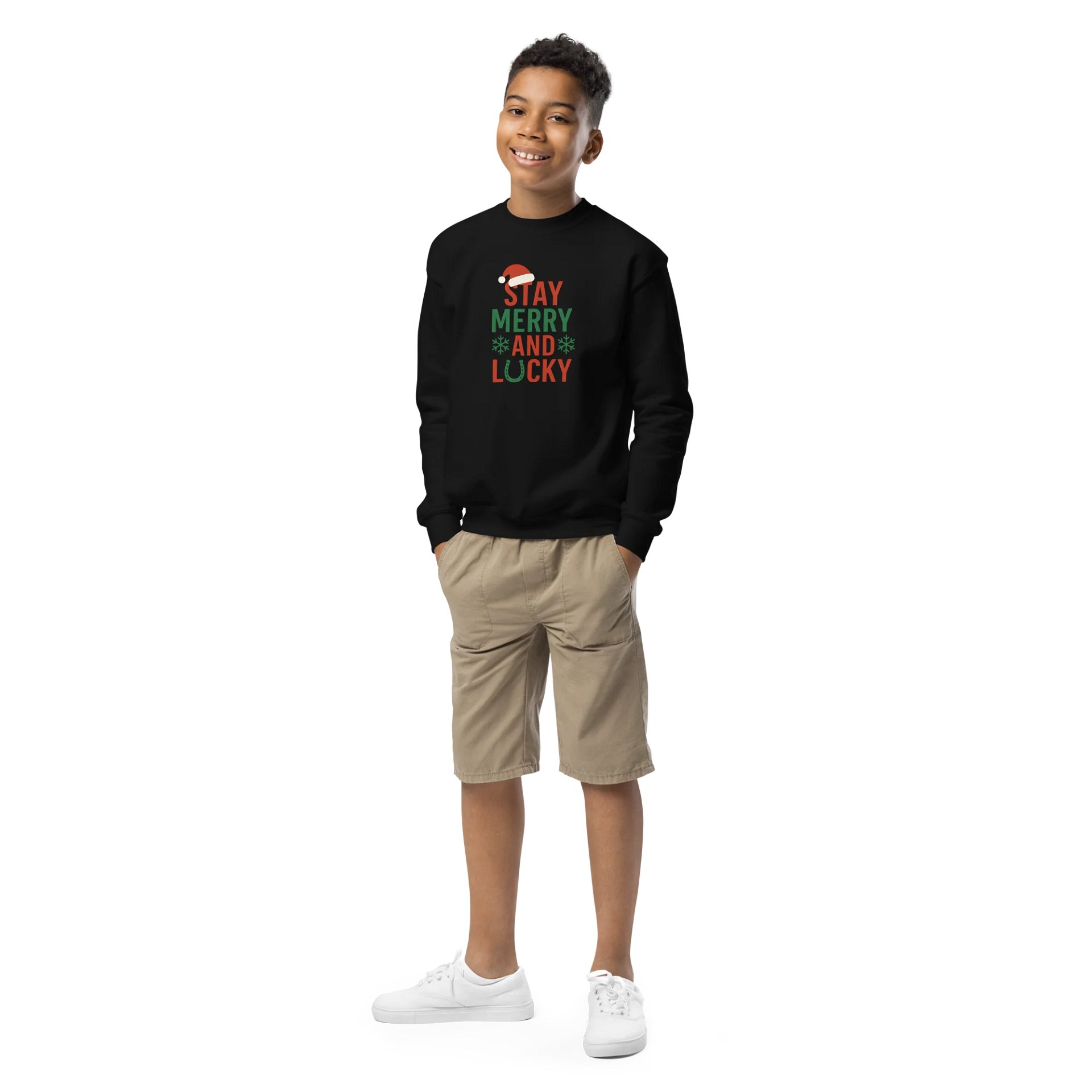 The Stay Merry and Lucky Sweatshirt - Kids (wholesale) product image (1)