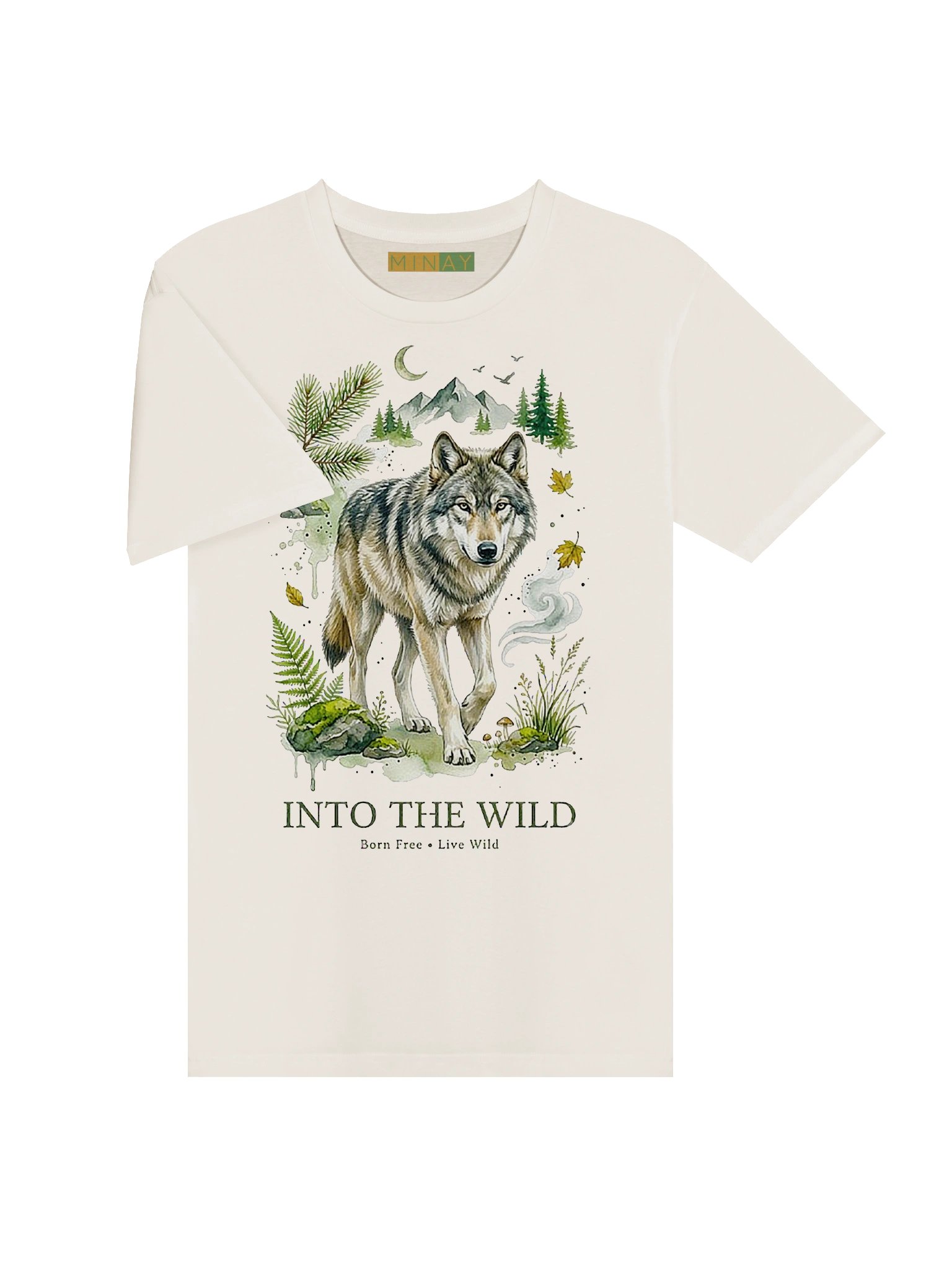 Into The Wild Timber Wolf Vintage Premium Graphic Tee product image (9)