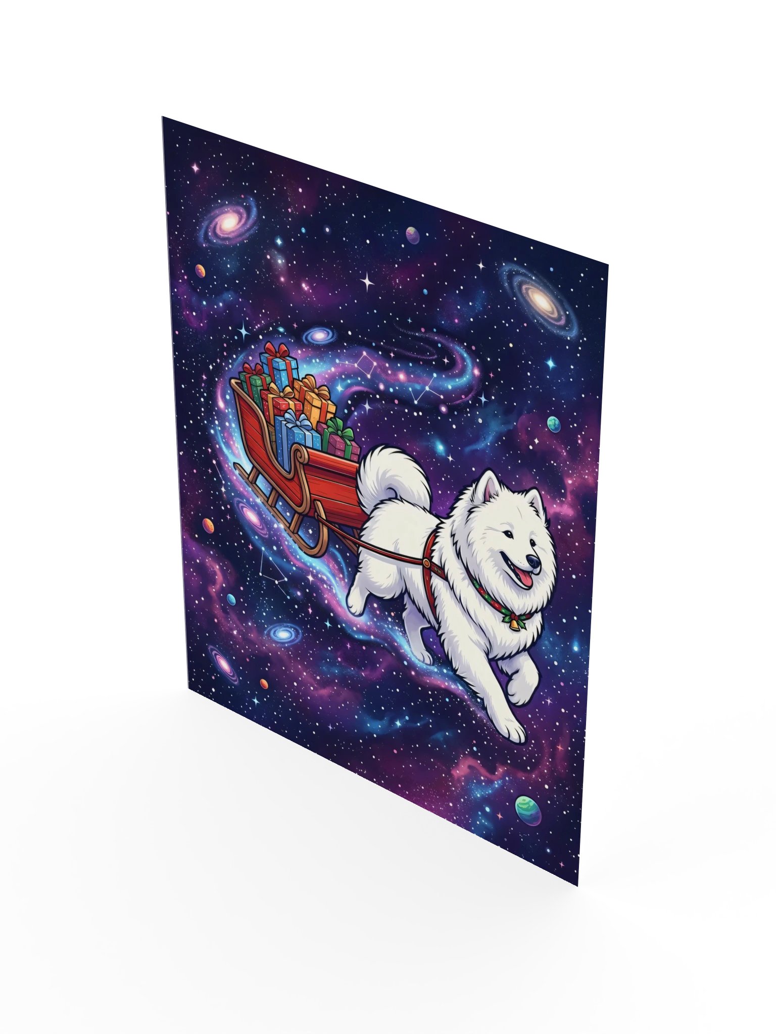 Space Sleigh Samoyed Poster product image (17)