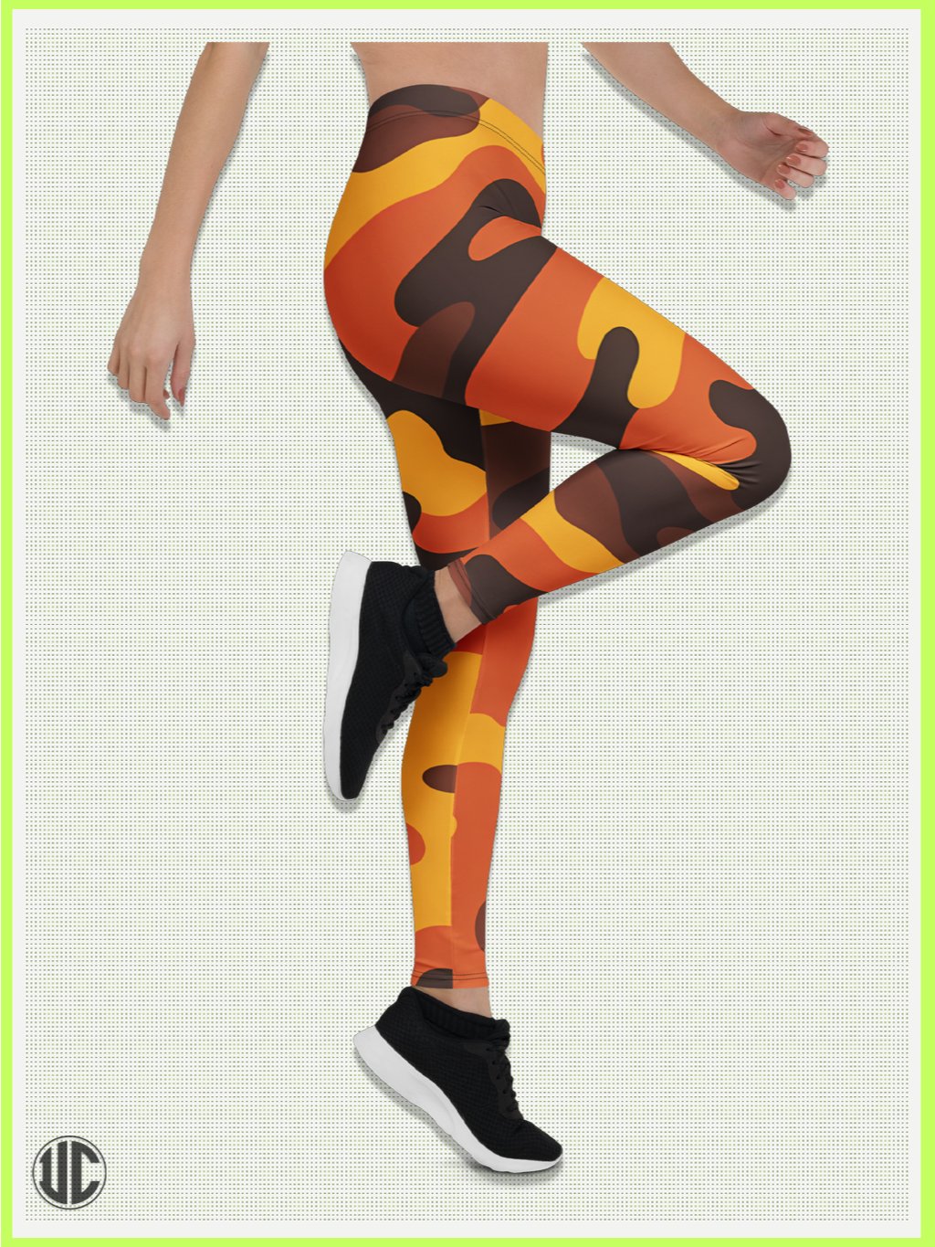 Savage Sunset Orange Camo – Women’s Leggings product image (3)