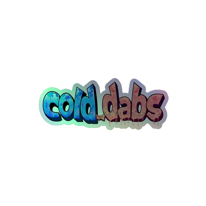 "cold_dabs" holographic sticker product image (2)