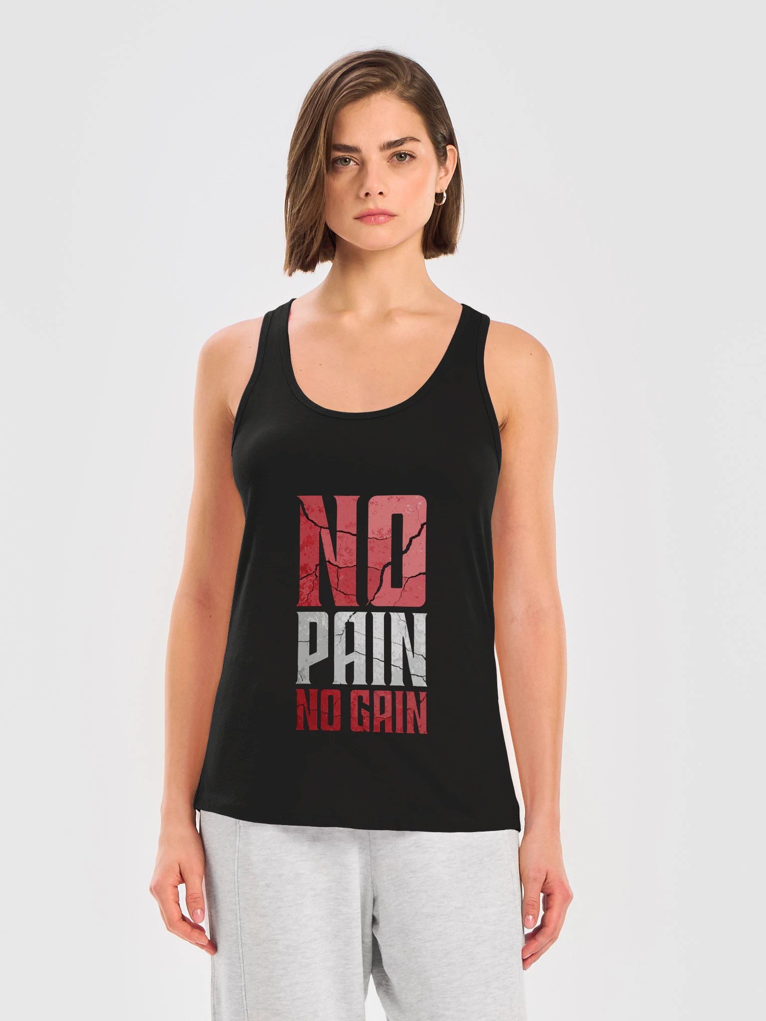No Pain No Gain Women's Racerback Tank Top – Gym Workout Tank product image (7)