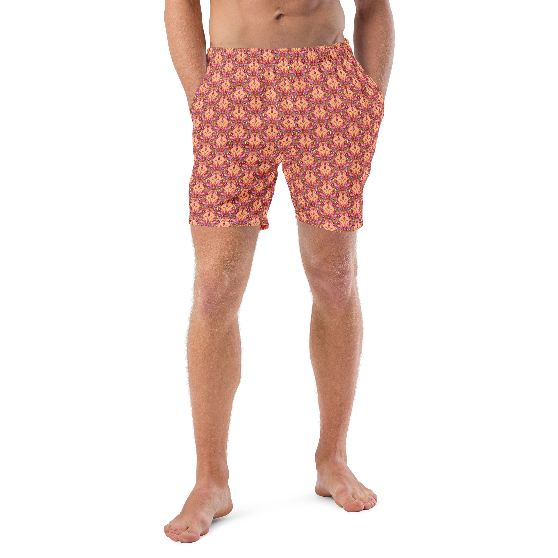 Ornate Blossom All-Over Print Swim Trunks product image (4)