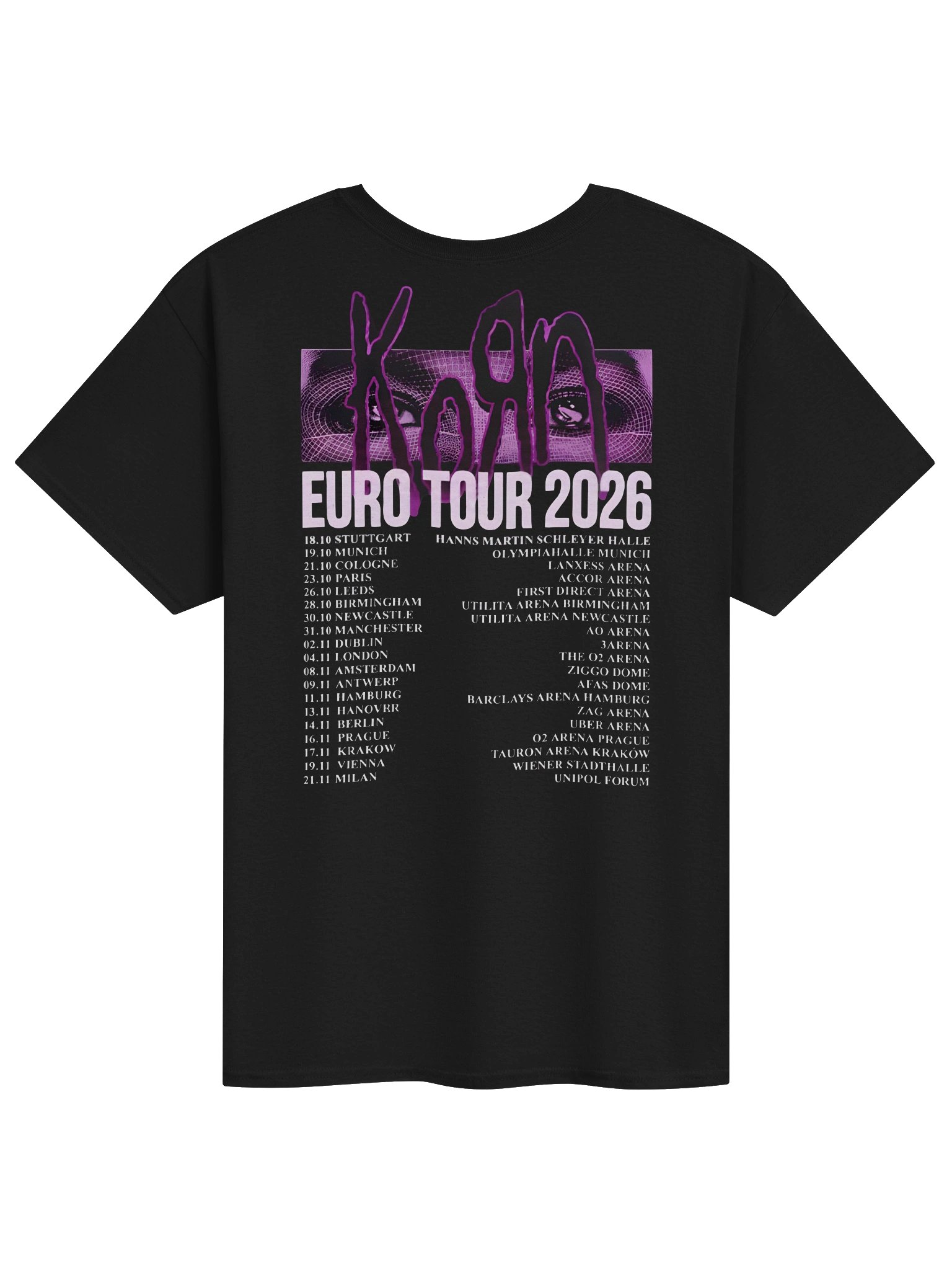 Korn Follow the Leader Euro Tour 2026 Merch T-Shirt product image (2)