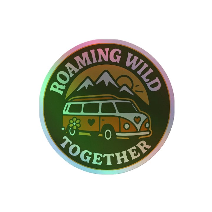 Roaming Wild Together Holographic Kiss Cut Sticker product image (2)