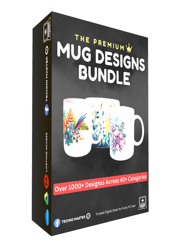 1000+ Mug Designs Bundle – Ready-to-Print PNG/PSDs & Editable Templates for POD & Gifts product image (1)