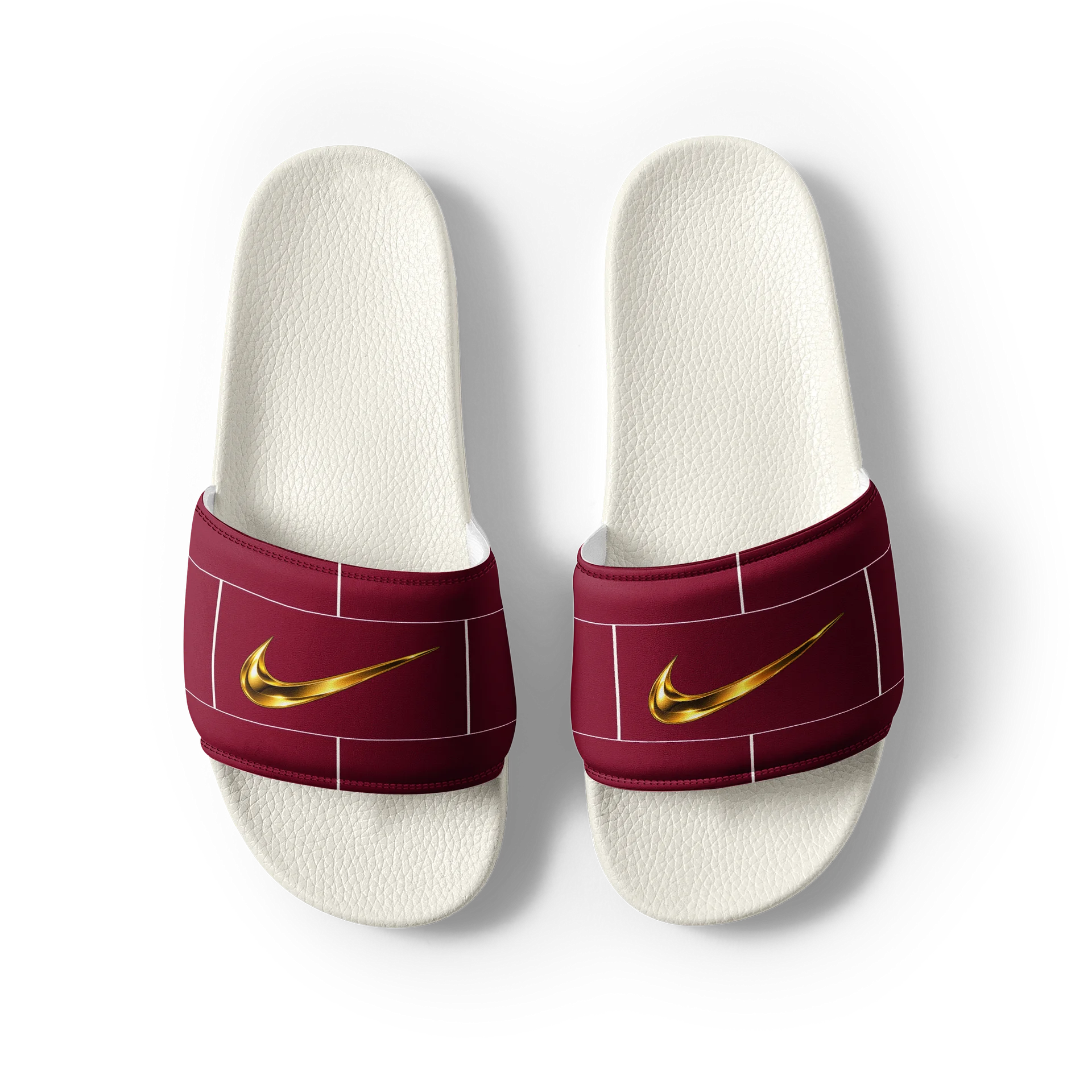 Maroon Brick Nike Swoosh Women's Slides product image (8)