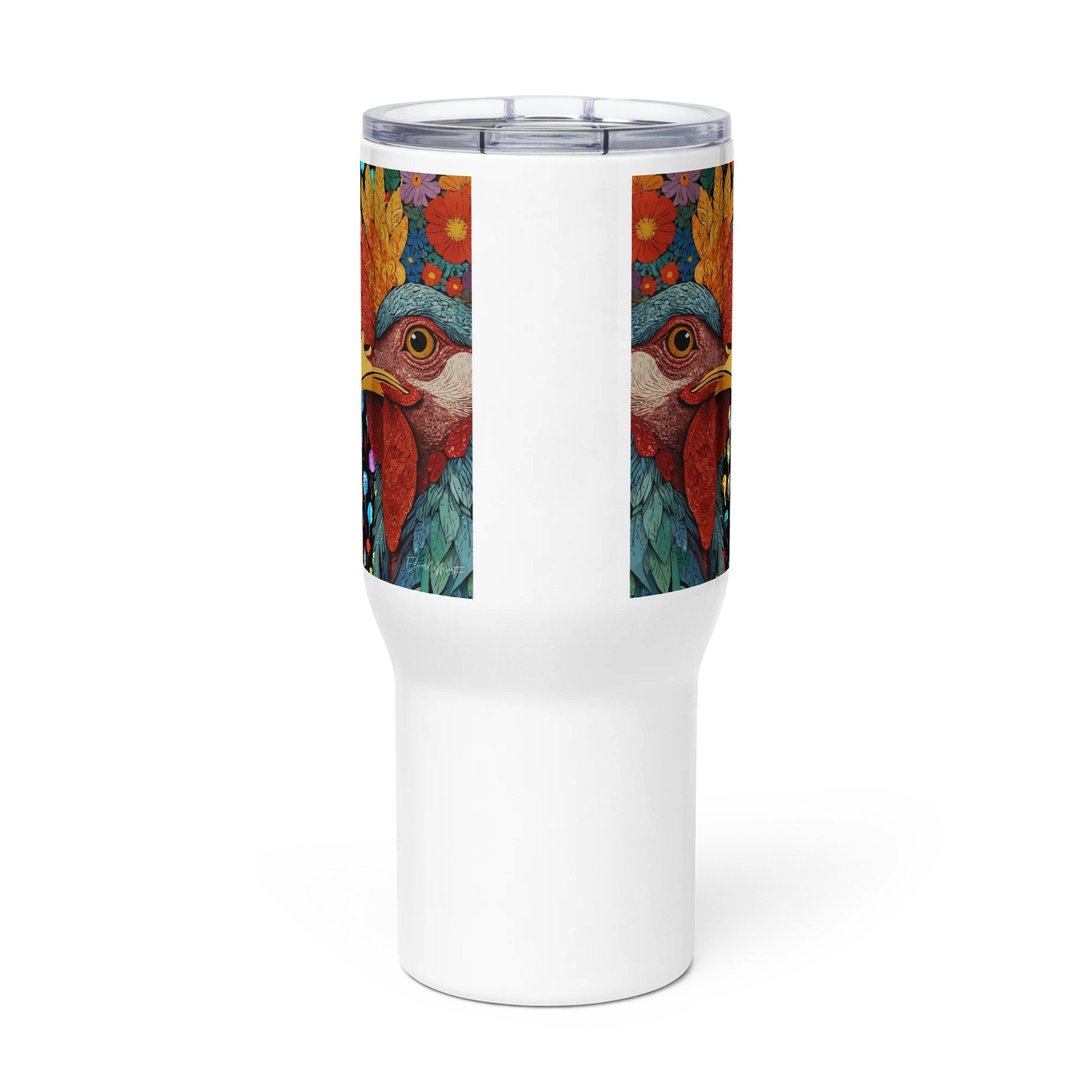 Symmetrical Roosters Stainless Steel Travel Mug product image (3)