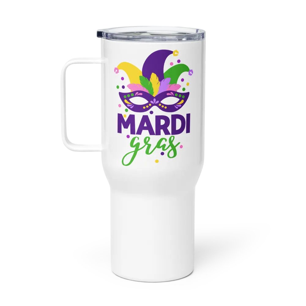 Mardi Gras Stainless Steel Insulated Travel Mug product image (1)