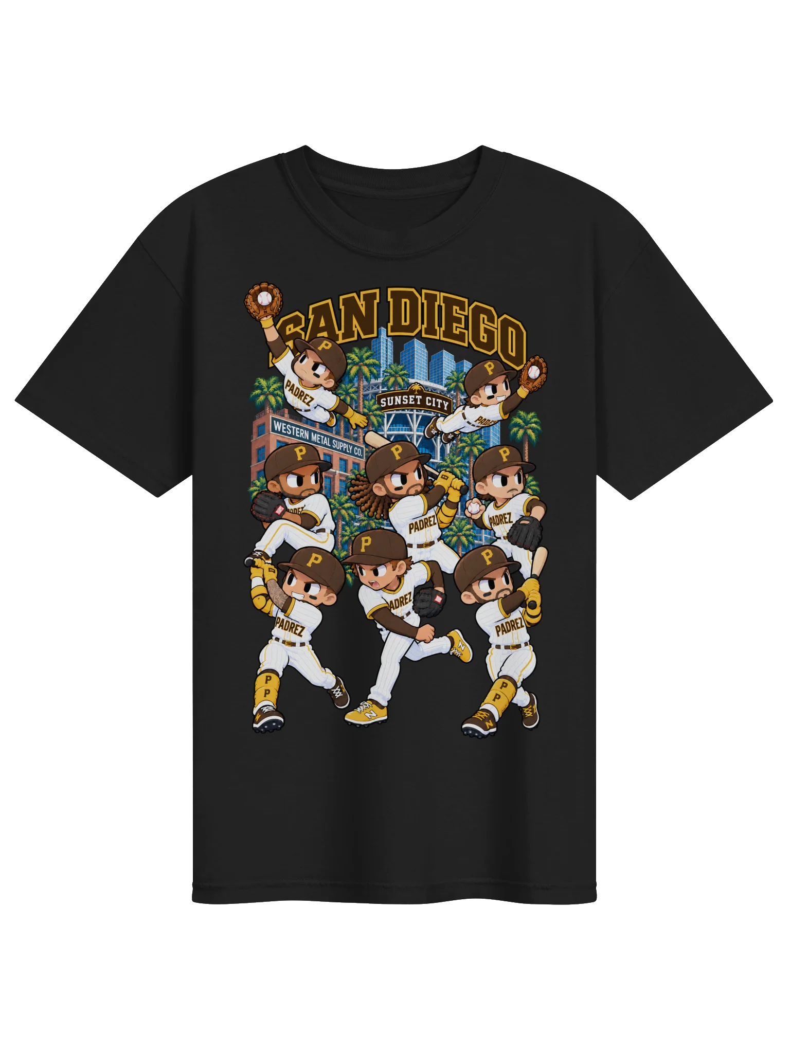San Diego Baseball Animated Player T-Shirt product image (1)