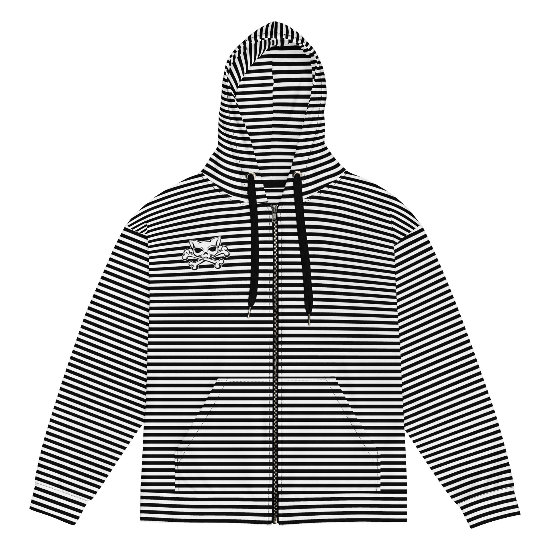 Blaque and White Stripped Hoodie product image (1)