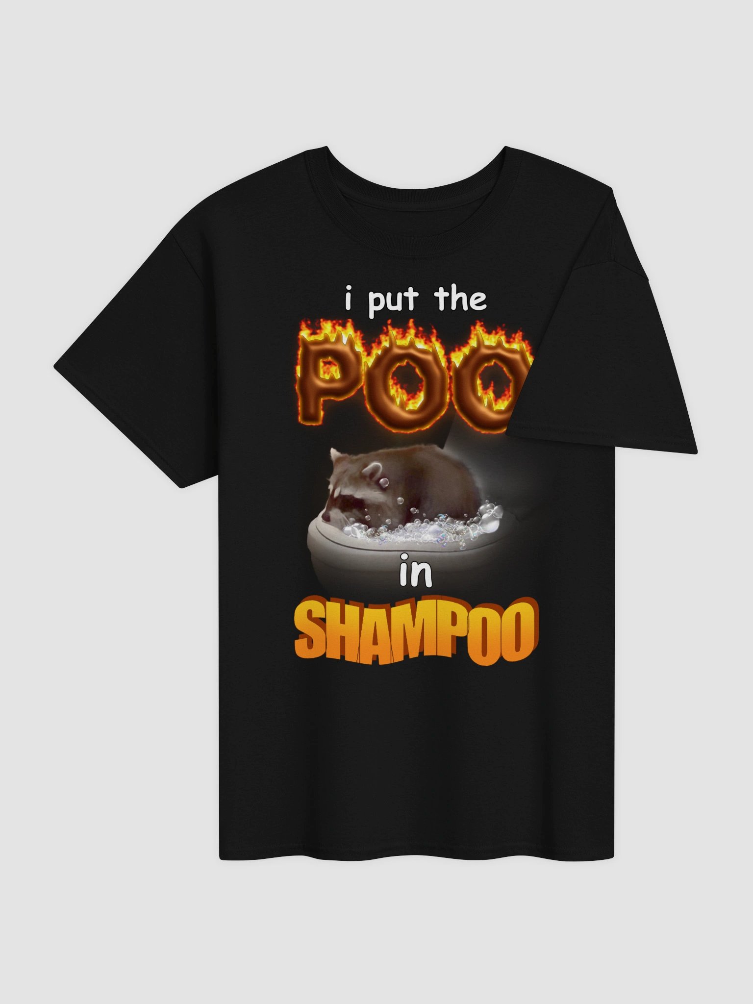 I put the poo in shampoo raccoon T-shirt product image (4)