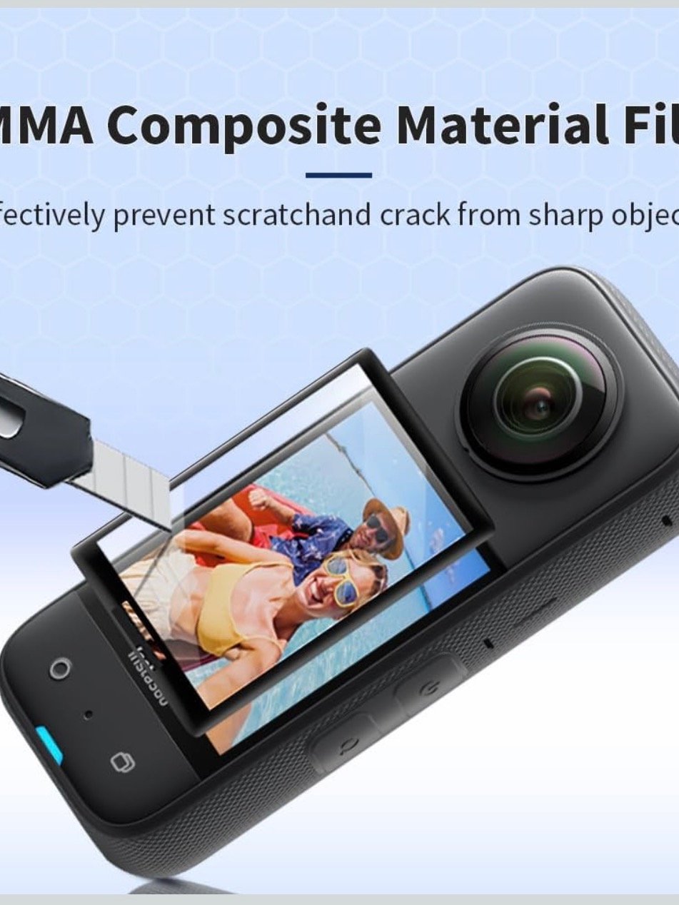 2 Pack Anti-scratch Protective Screen Film for Insta 360 X3 Accessories PMMA Composite Material Screen Protector for 360 X3,Dust-Proof,Stain-Proof product image (2)