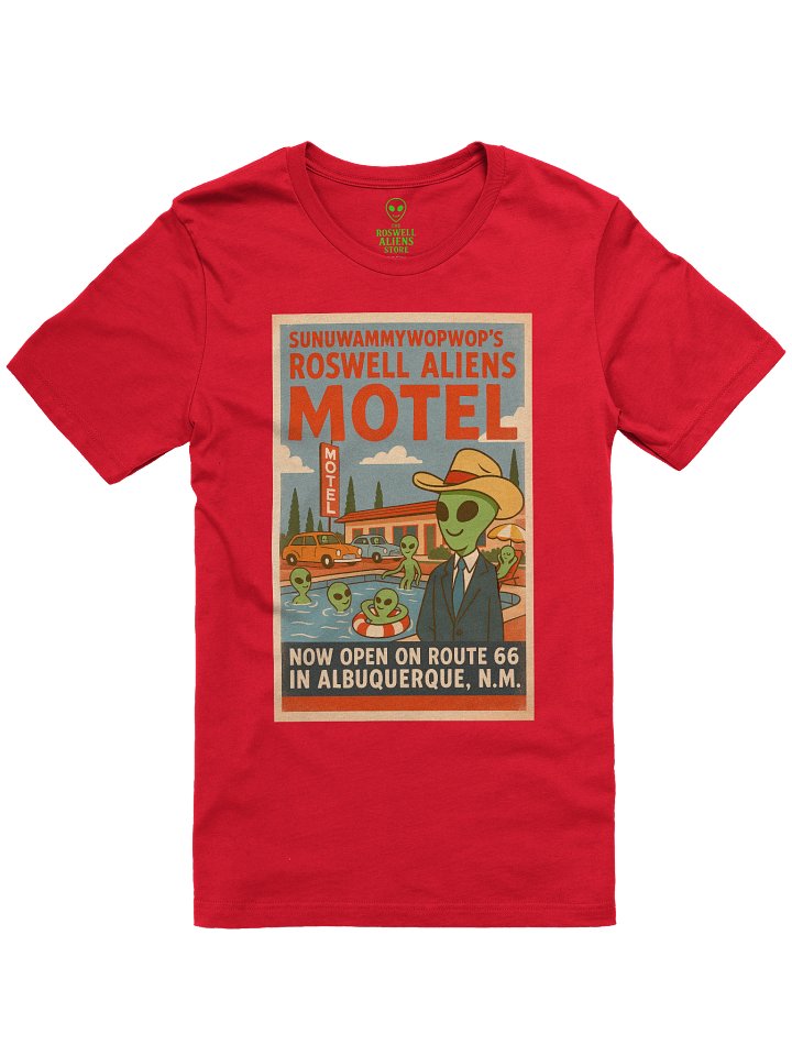 Route 66 Roswell Aliens Motel T-Shirt product image (1)