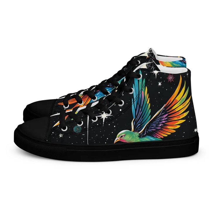 Celestial Flight Men's High Top Canvas Shoes product image (1)
