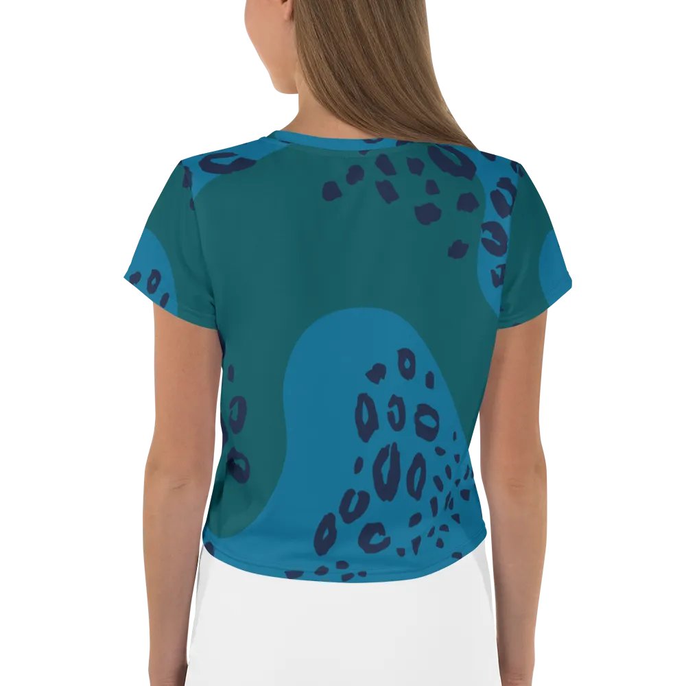Teal Jungle Allure Crop Tee product image (2)