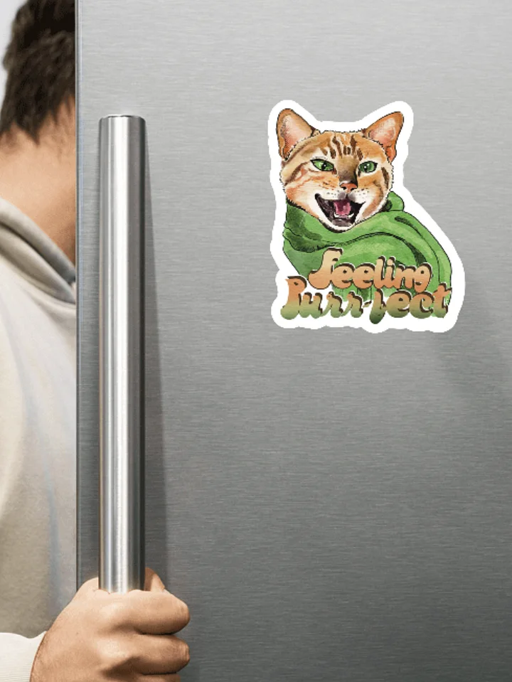 Feeling Purr-fect Cat with a scarf Magnet product image (1)