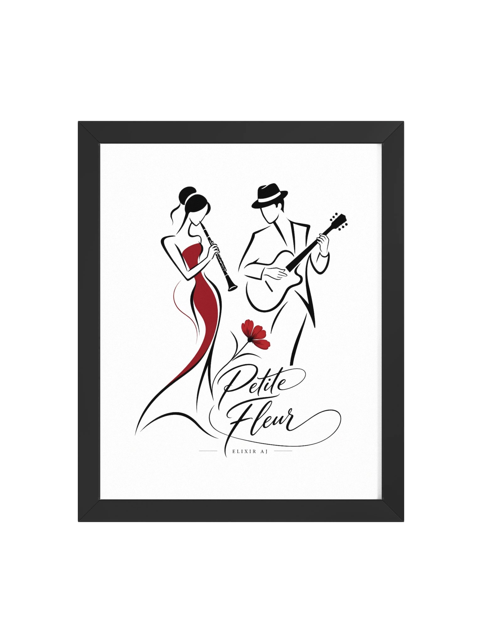 Petite Fleur – Elegant Jazz Framed Art Print | Elixir AJ product image (1)