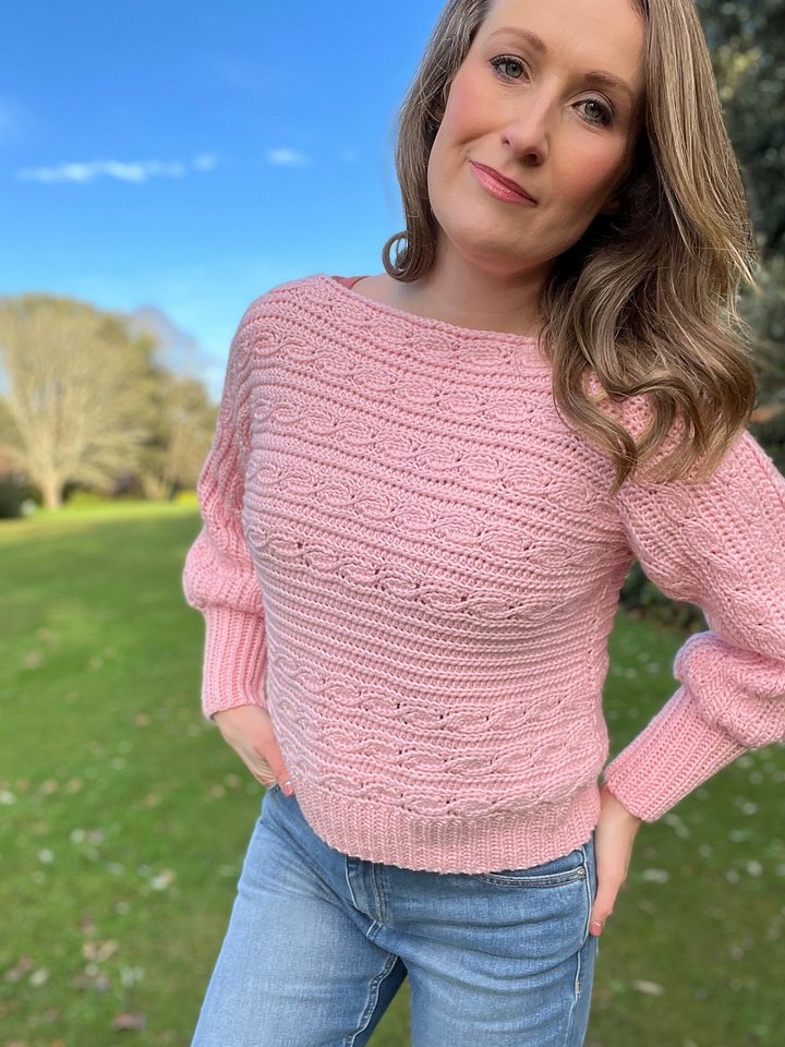 Deidra Crop Crochet Sweater Pattern product image (1)