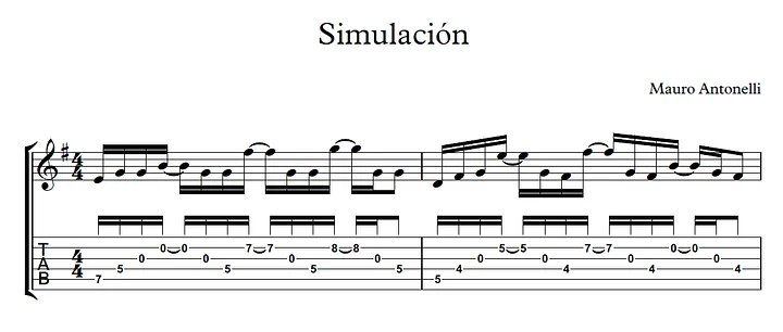 Simulación - Partitura + Tabs product image (1)