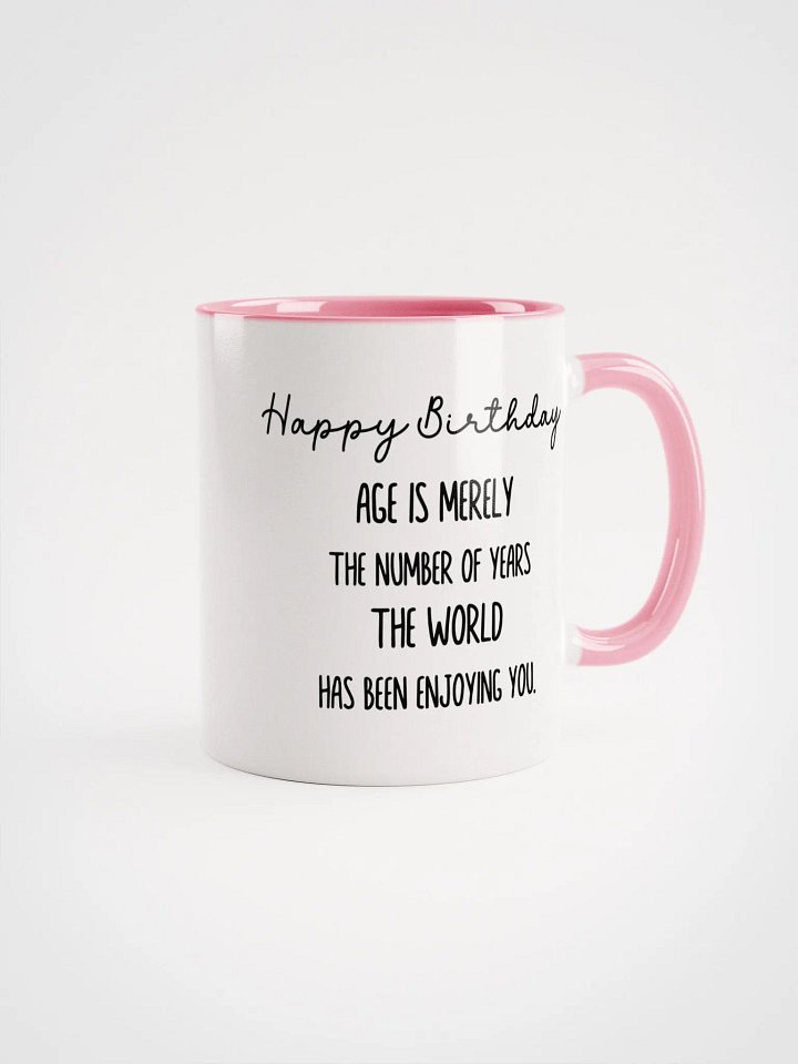 Two Tone Birth Flower Mug AUGUST – Personalized Gift product image (2)